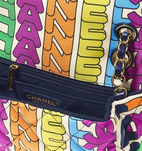 flower chanel bag - chanel rainbow flap bag.